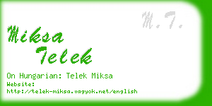 miksa telek business card